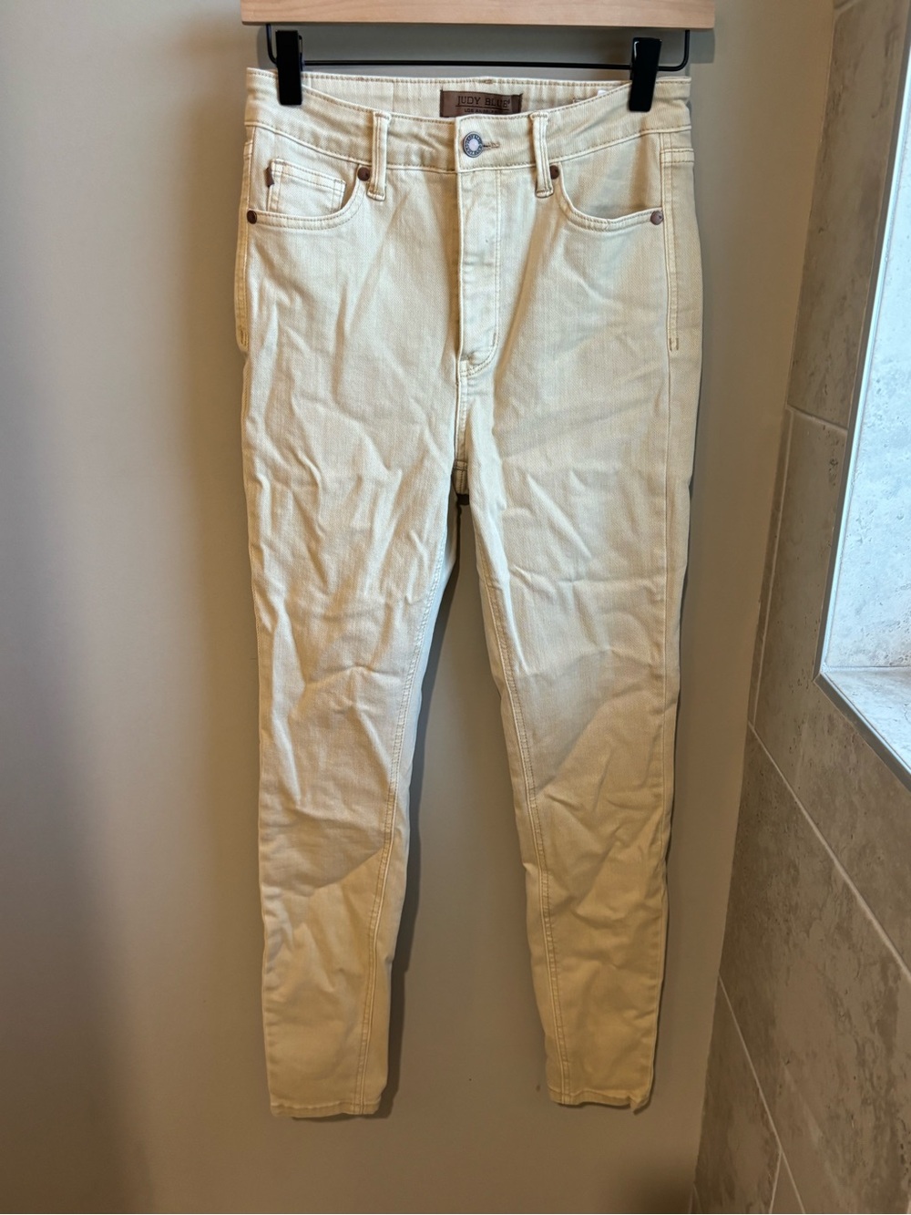 Judy Blue Women's Cream Khaki Skinny Jeans